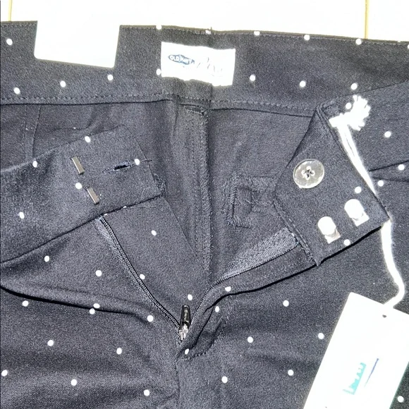 NWT - Old Navy Black Pixie Polka Dot Ankle Pants - Picture 6 of 9